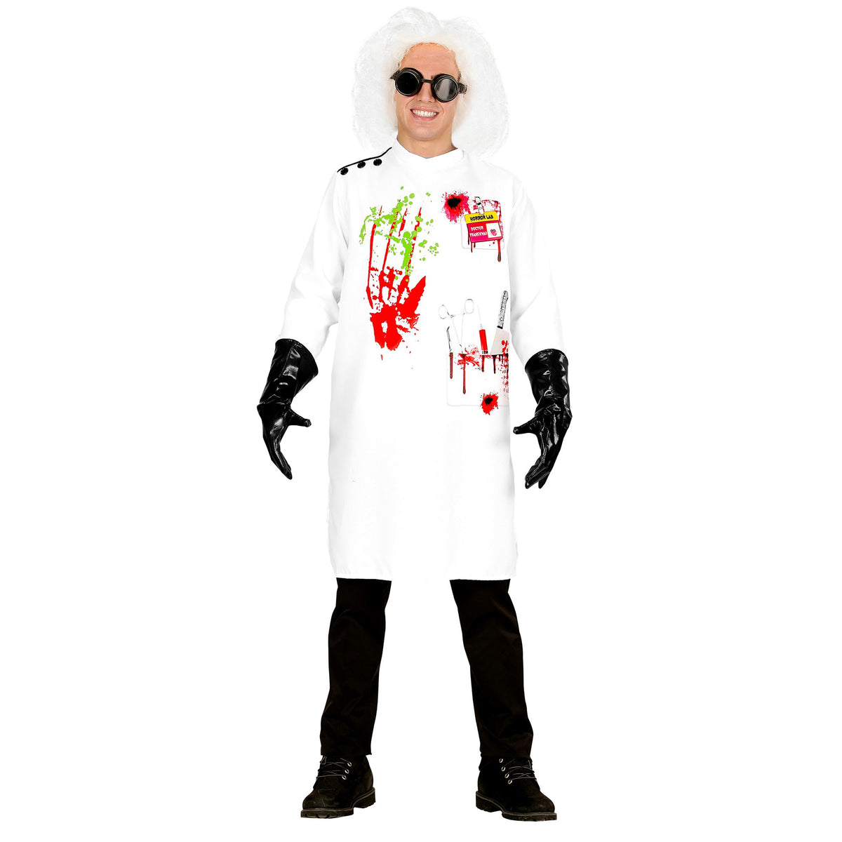 "MAD SCIENTIST" (Laborkittel, Handschuhe)