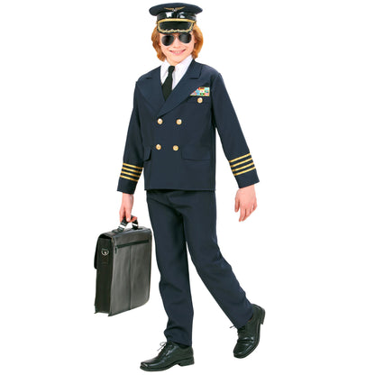 "PILOT" (Jacke, Kragen mit Krawatte, Hose, Hut)