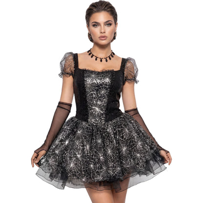 "SPIDER LADY" (Kleid, fingerlose Handschuhe)