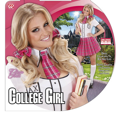 "COLLEGE MÄDCHEN" (Kleid, Kragen mit Krawatte, Haarspangen mit Schleife)