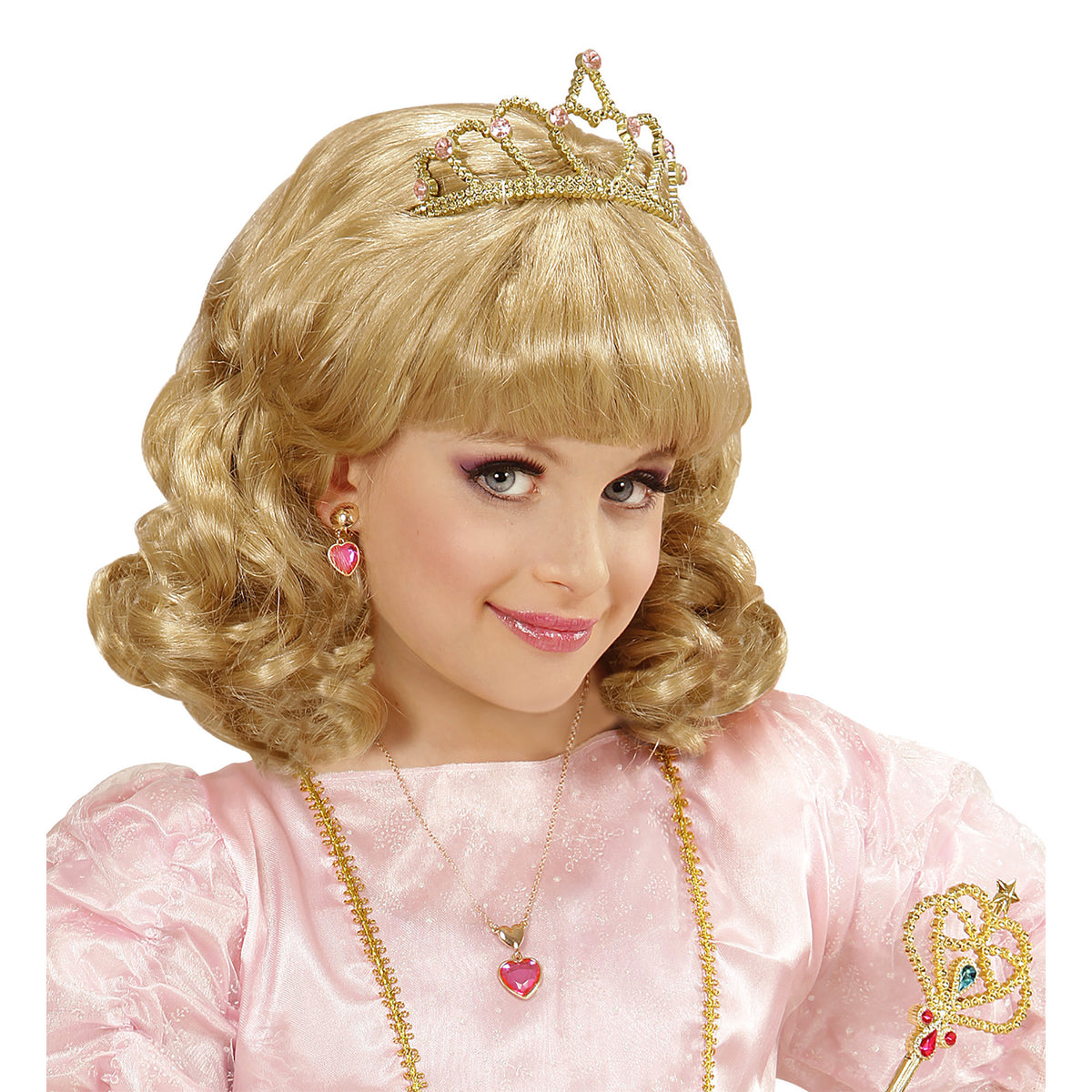 "PERÜCKE PRINZESSING BLOND MIT TIARA" in Box