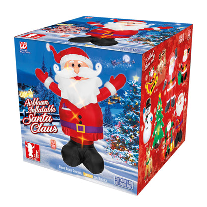 "AUFBLASBARER LEUCHTENDER SANTA CLAUS MIT INTEGRIERTEM GEBLÄSE" 300 cm