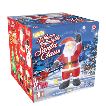 "AUFBLASBARER LEUCHTENDER WEIHNACHTSMANN MIT INTEGRIERTEM GEBLÄSE" 244 cm
