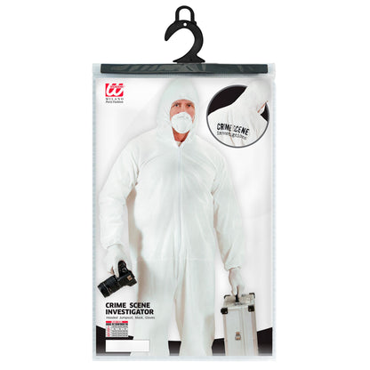 "TATORT INVESTIGATOR" (Overall mit Kapuze, Mundschutz, Handschuhe)