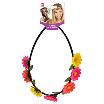 "STIRNBAND / HAARBAND MIT BUNTEN BLUMEN"