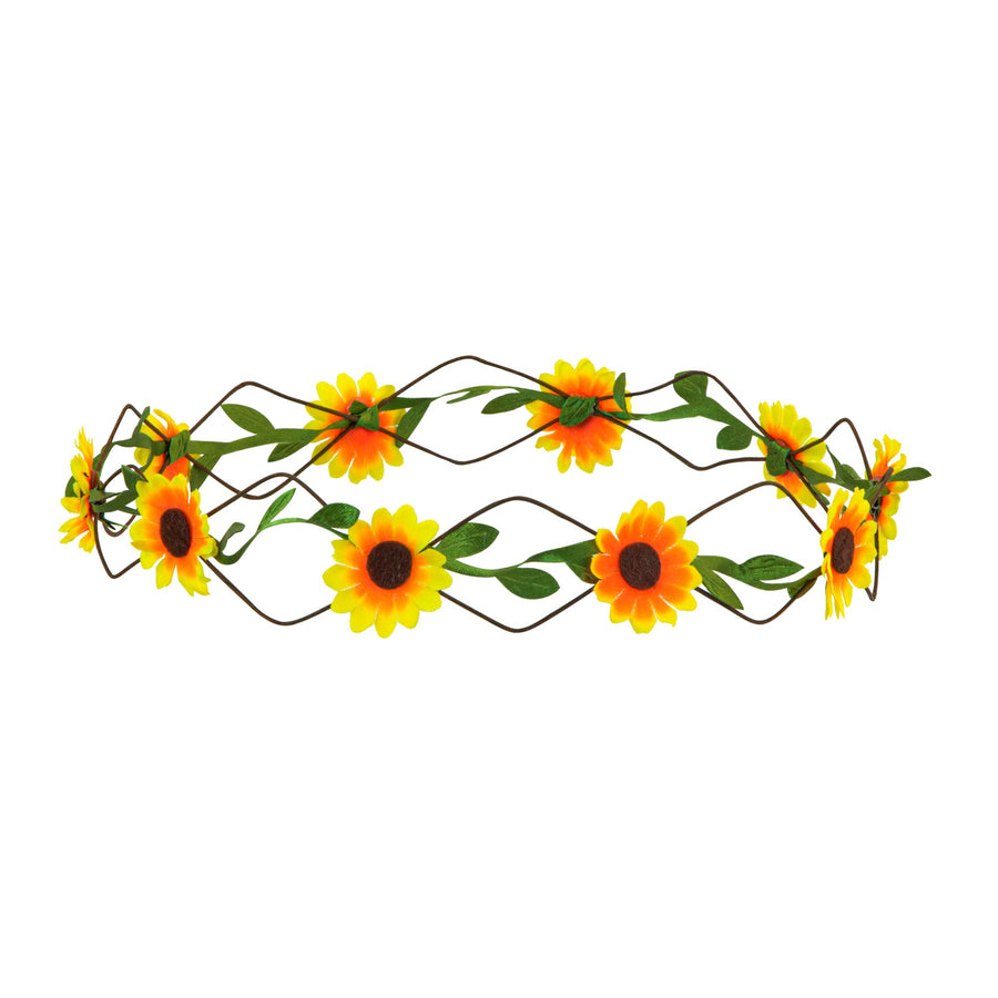 Blumendiadem mit gelben Sonnenblumen von Widmann – Produktansicht