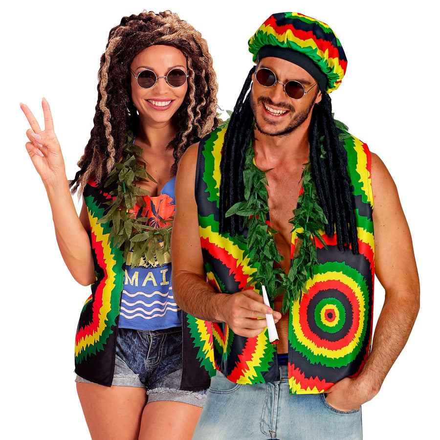 Rastafari Weste für Erwachsene von Widmann – Produktansicht