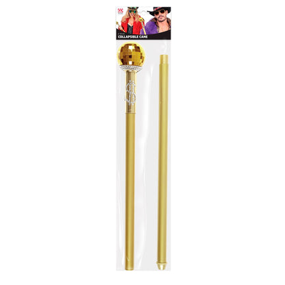 "ZERLEGBAR GOLDENER ZUHÄLTERSTAB" 87 cm