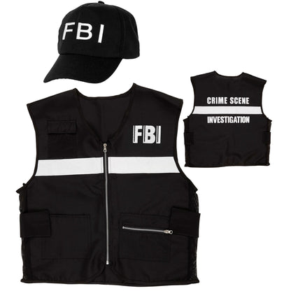 FBI Tatortinvestigator Kostuemset mit Weste und Kappe von Widmann – Produktansicht