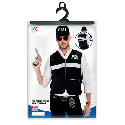 FBI Tatortinvestigator Kostuemset mit Weste und Kappe von Widmann – Detailansicht