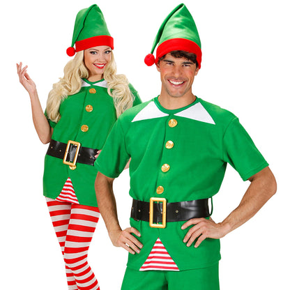 "ELF WEIHNACHTSMANN HELFER" (Hemd,Gürtel, Hut)