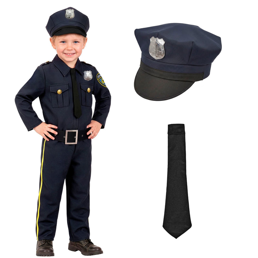 Widmann Polizei-Kinderkostüm mit Hemd Hose und Mütze