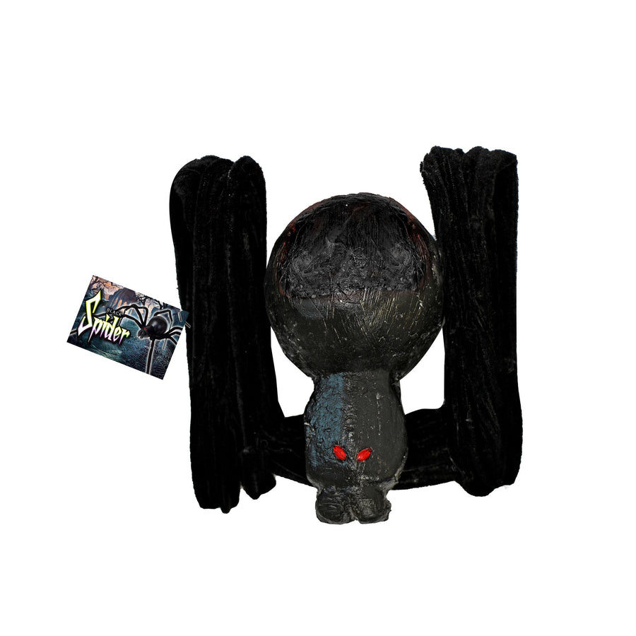Widmann Schwarze Witwenspinne als biegsame Halloween-Dekoration, 110 cm – Detailansicht