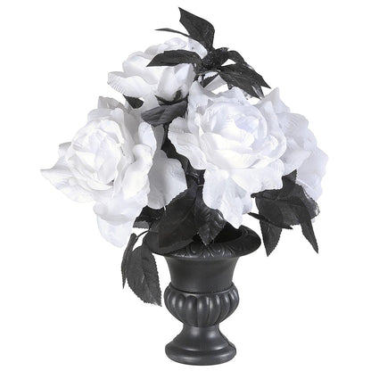 "VASE MIT 6 WEIßEN LECHTENDEN FARBWECHSELNDEN ROSEN" 35 cm