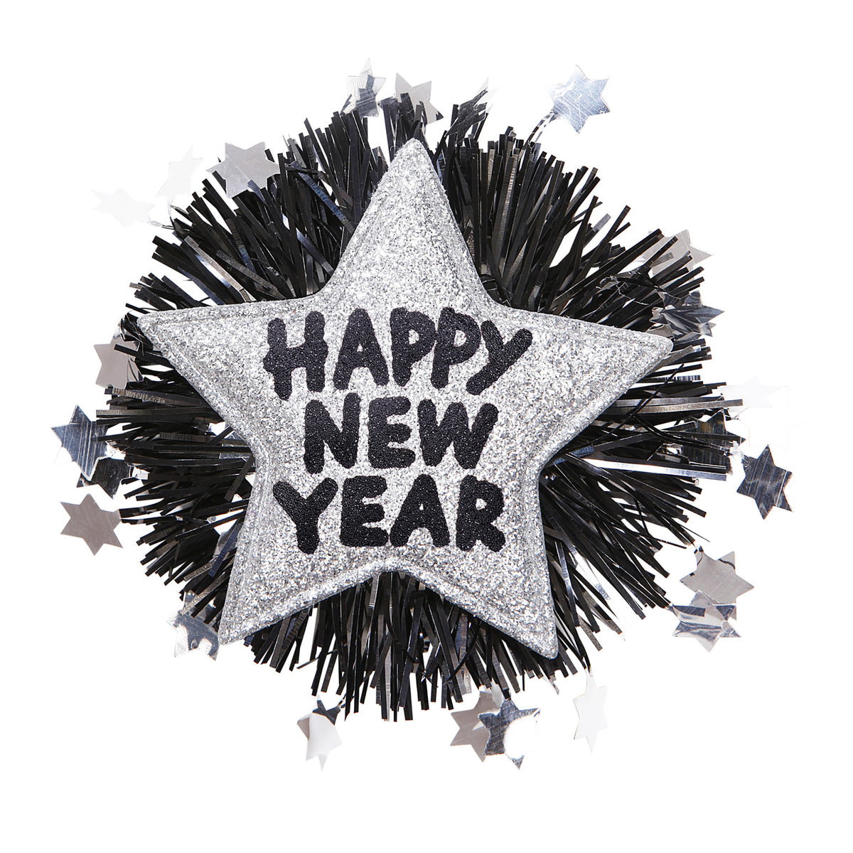 "SILBERNE BROSCHE HAPPY NEW YEAR"