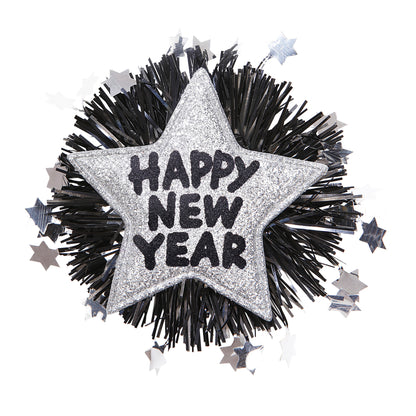 "SILBERNE BROSCHE HAPPY NEW YEAR"