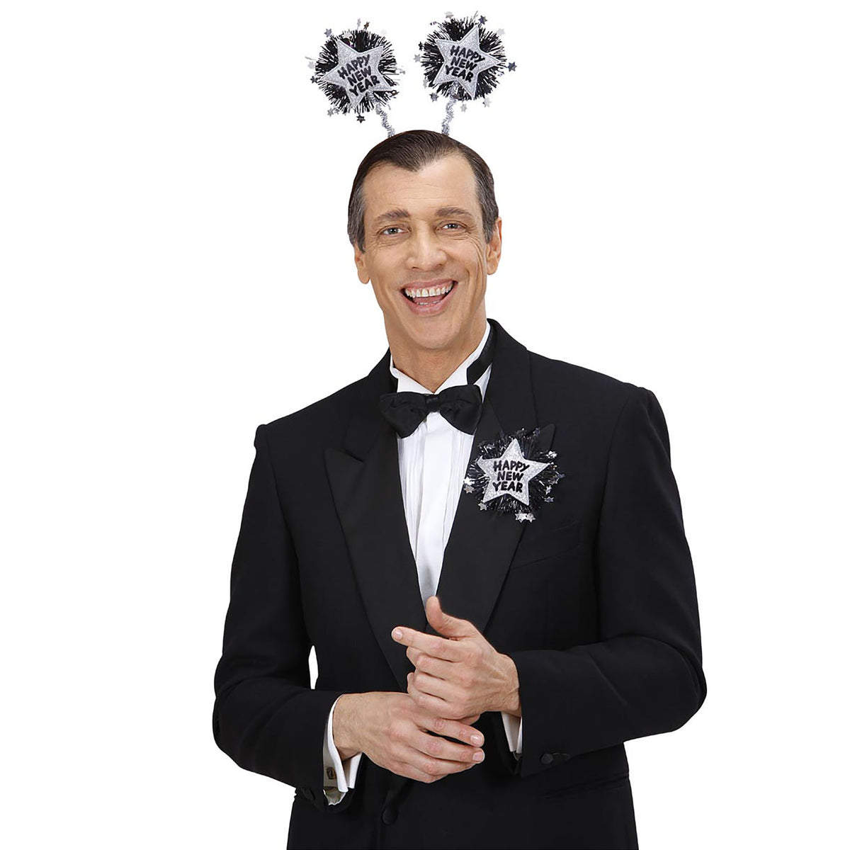"SILBERNE BROSCHE HAPPY NEW YEAR"