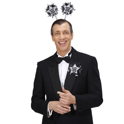 "SILBERNE BROSCHE HAPPY NEW YEAR"