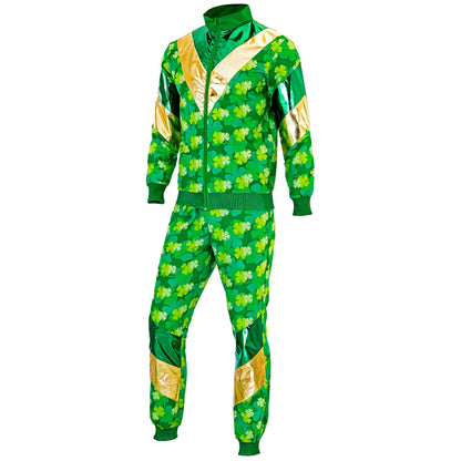 St. Patrick's Day Party-Trainingsanzug von Widmann mit Oberteil und Hose – Rückansicht
