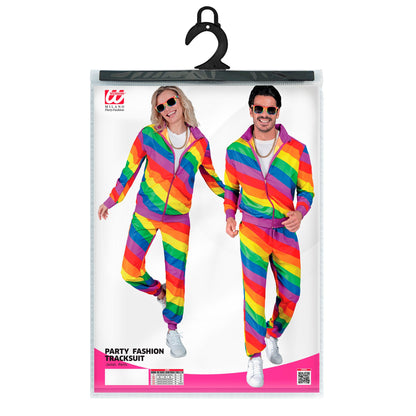 "REGENBOGEN PARTY FASHION TRAININGSANZUG" (Oberteil, Hose)