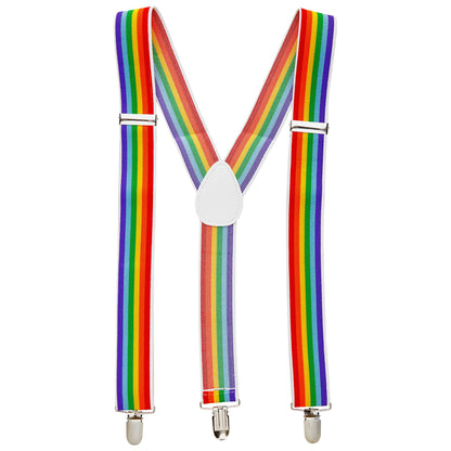 "HOSENTRÄGER IN REGENBOGENFARBEN"
