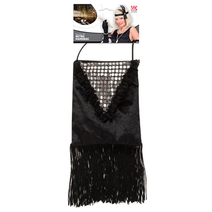 "ROARING 20s RETROHANDTASCHE" aus Samt und Pailletten