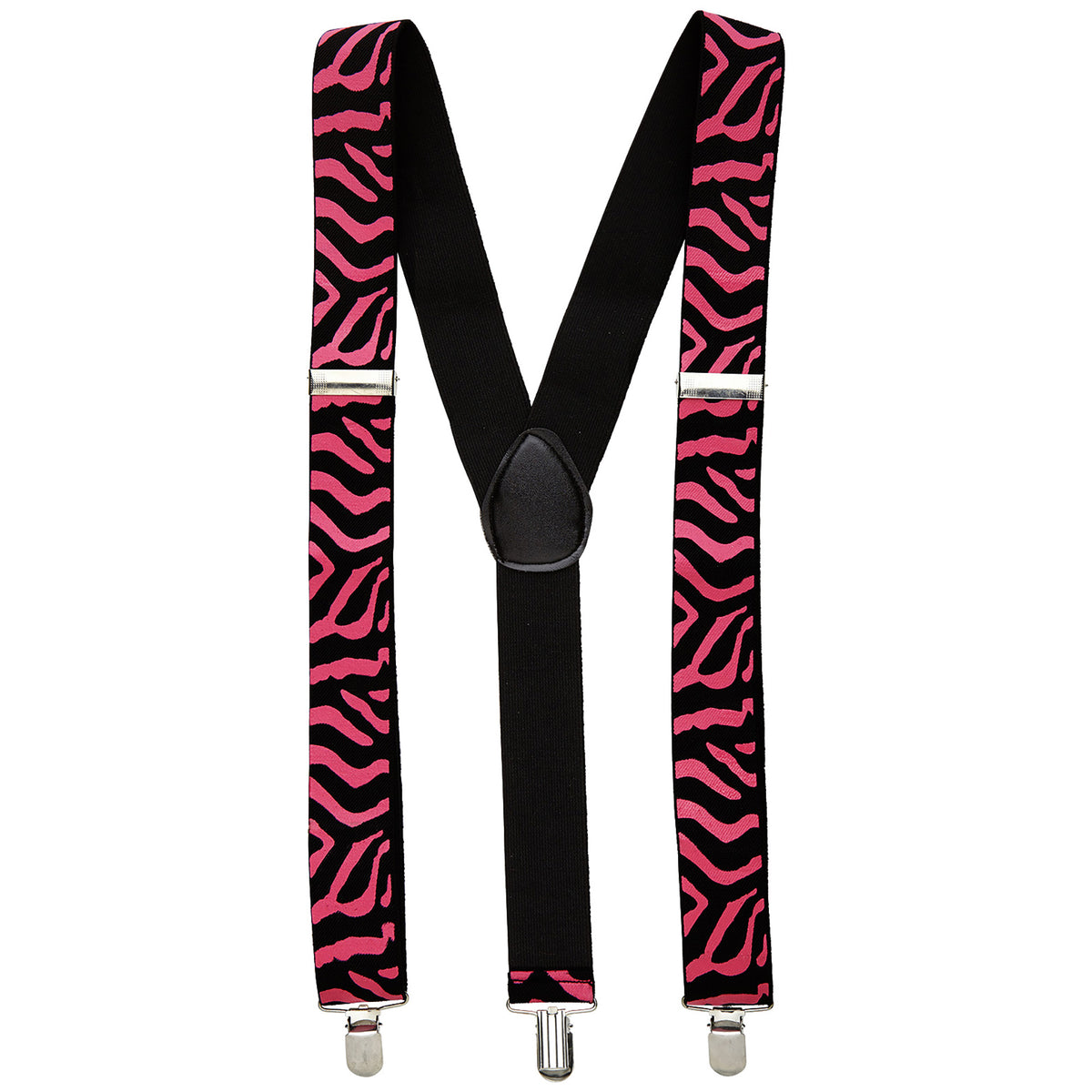 Widmann Pink Zebra Hosenträger Kostümaccessoire – Produktansicht