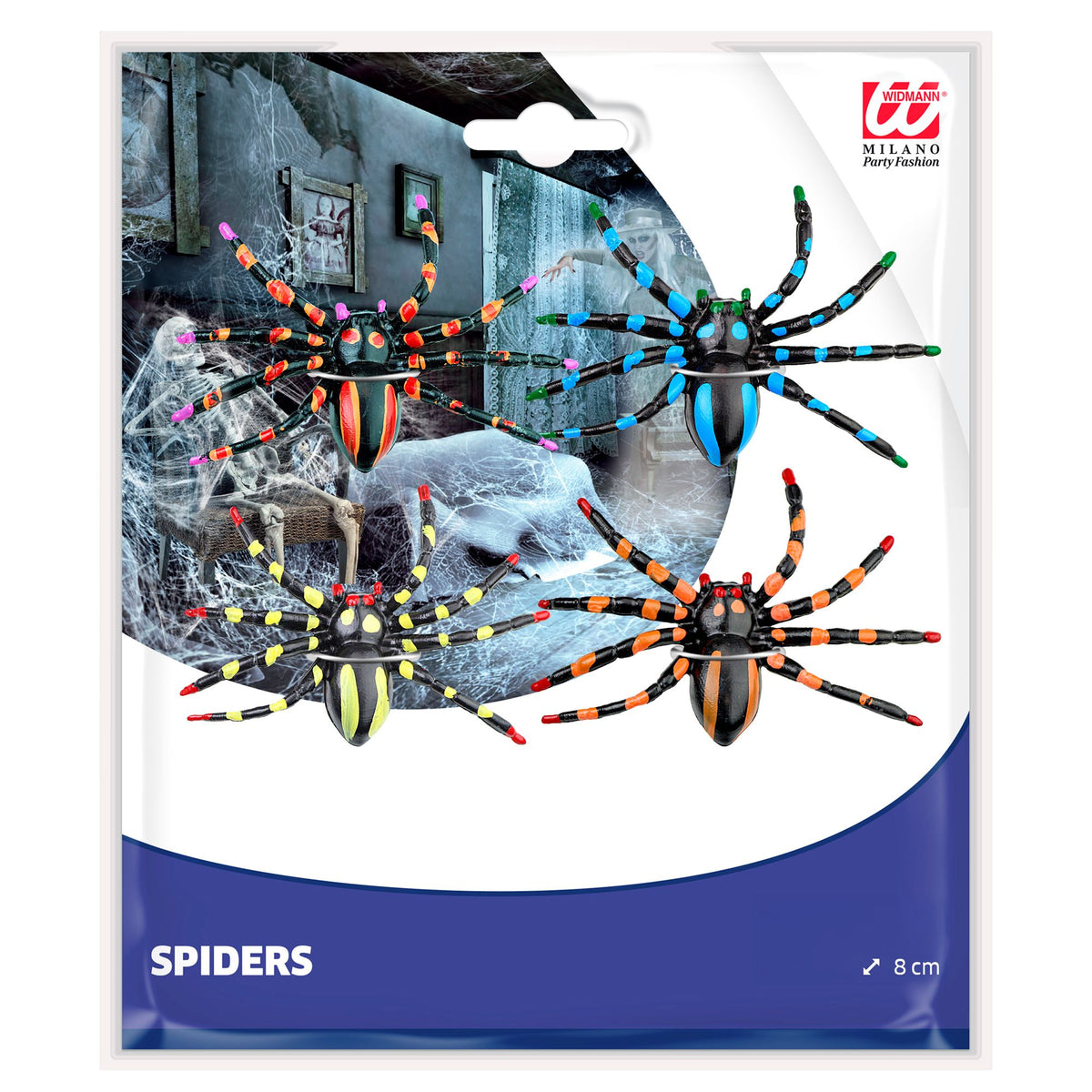 Widmann Set mit 4 bunten Spinnen, 7,5 cm – Detailansicht