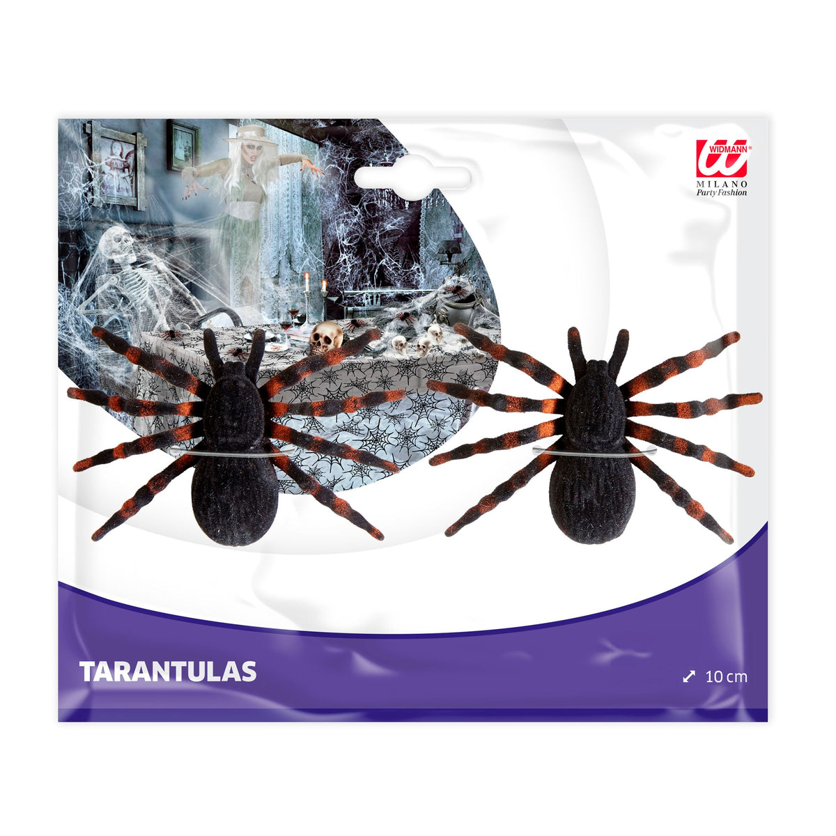 "2 BEFLOCKTE TARANTELN" 10 cm