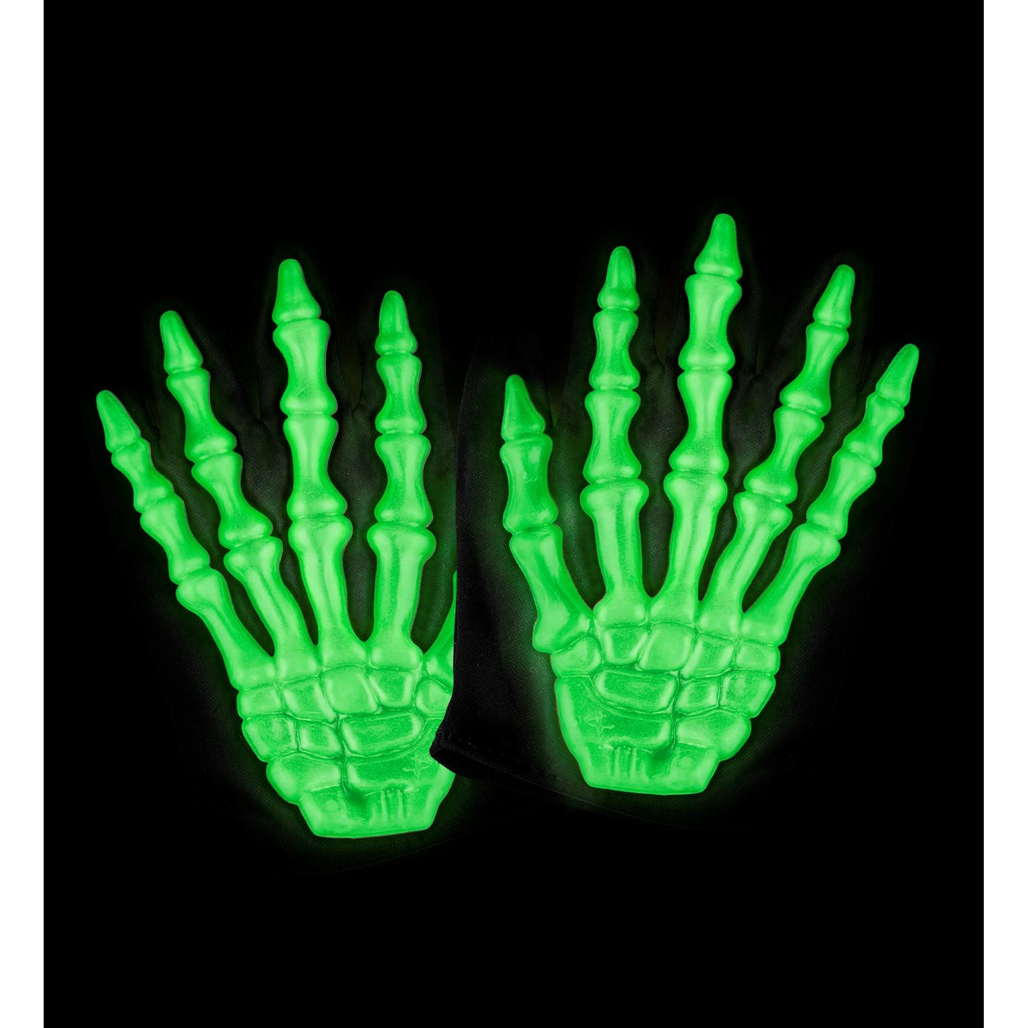 Leuchtende Neonskelett Handschuhe in Kindergröße für Halloween & Fasnacht