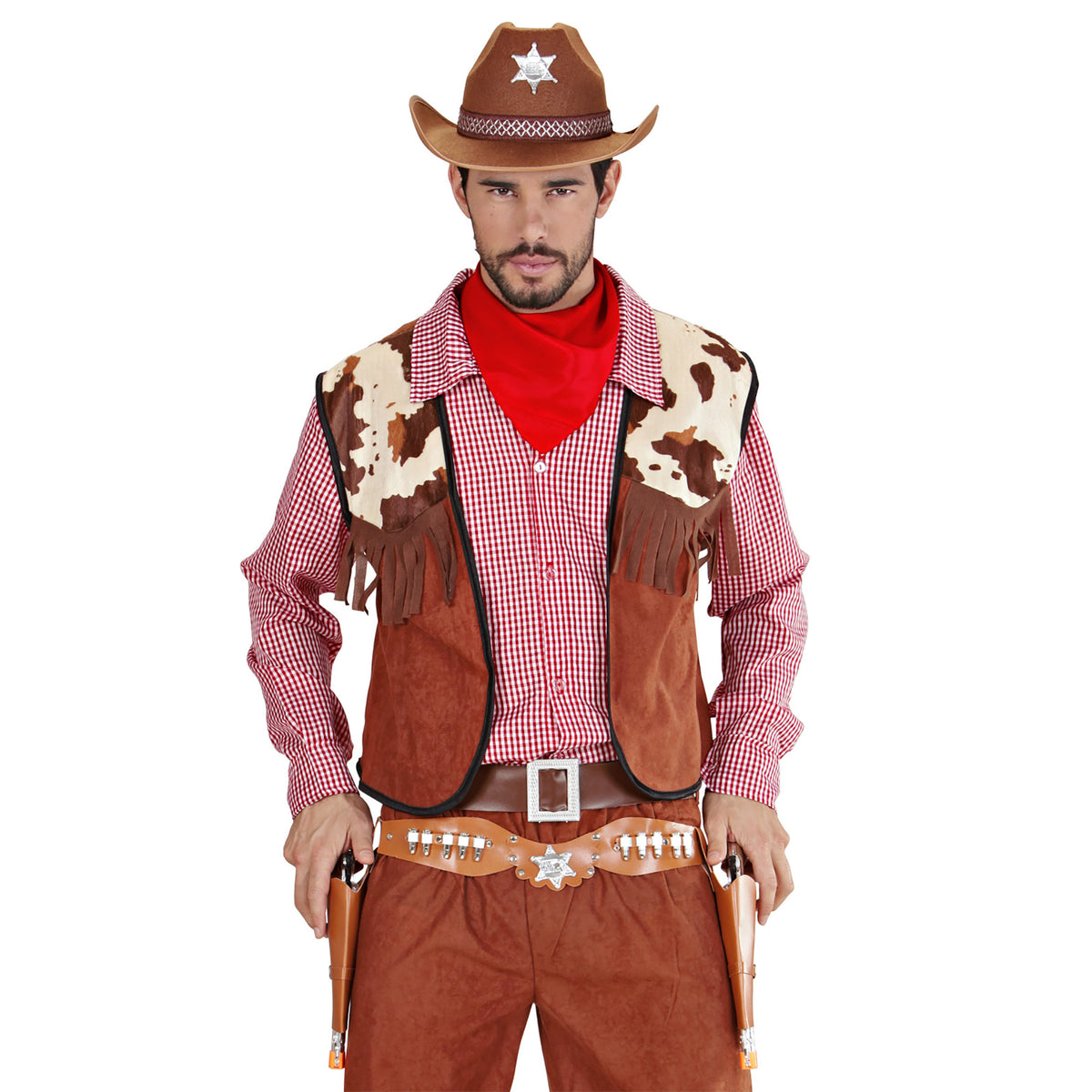 "DOPPELTER DELUXE COWBOYPISTOLENHOLSTER IN BRAUN"