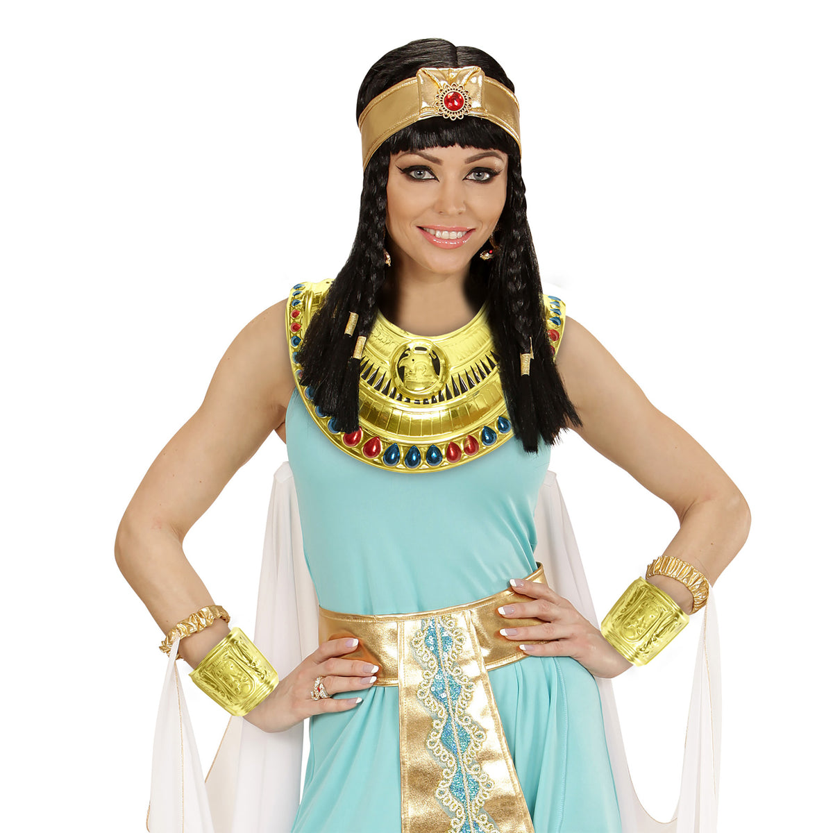 Widmann Cleopatra Kragen und Manschetten goldfarben – Detailansicht