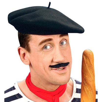 "SCHWARZE MÜTZE" 100% WOLLE