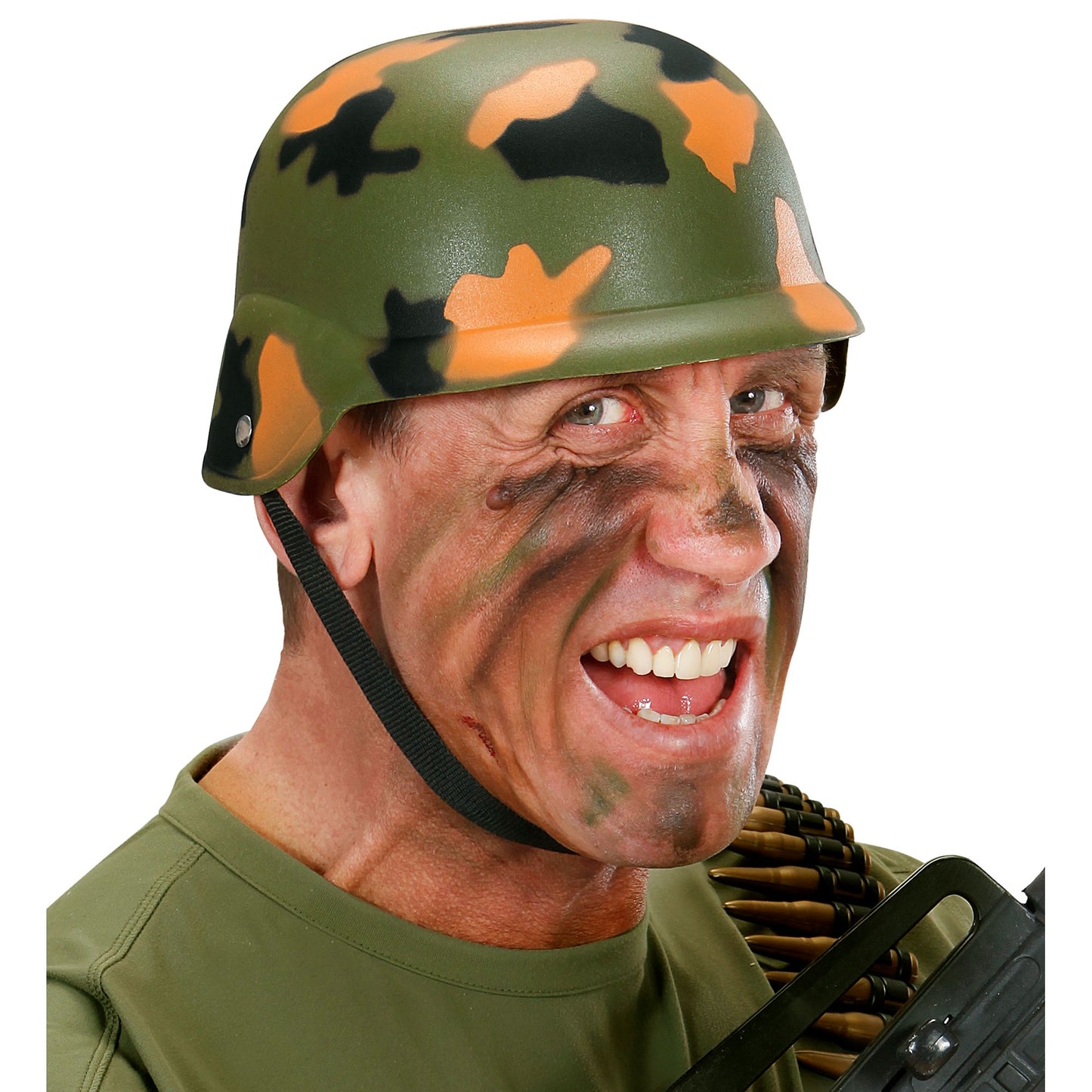 Solider Soldatenhelm aus Hartplastik für Fasnacht & Mottopartys