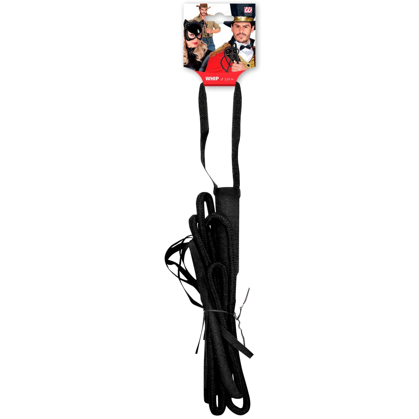 Lange Fasnachts-Peitsche 207 cm – ideal für Clowns & Kostümzubehör