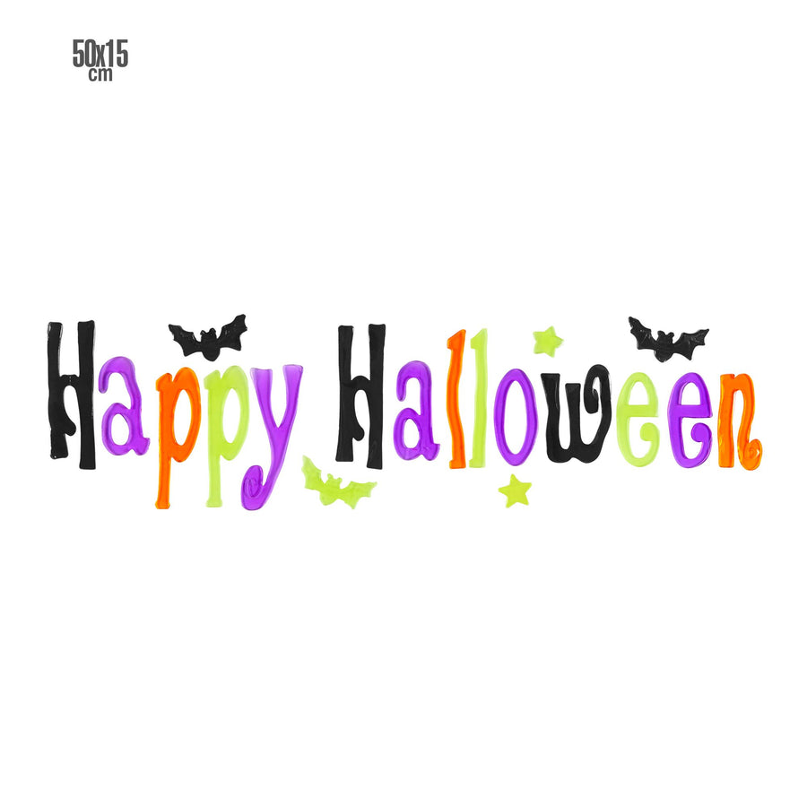 Halloween Gel-Fensterbilder 50 x 15 cm von Widmann – Produktansicht