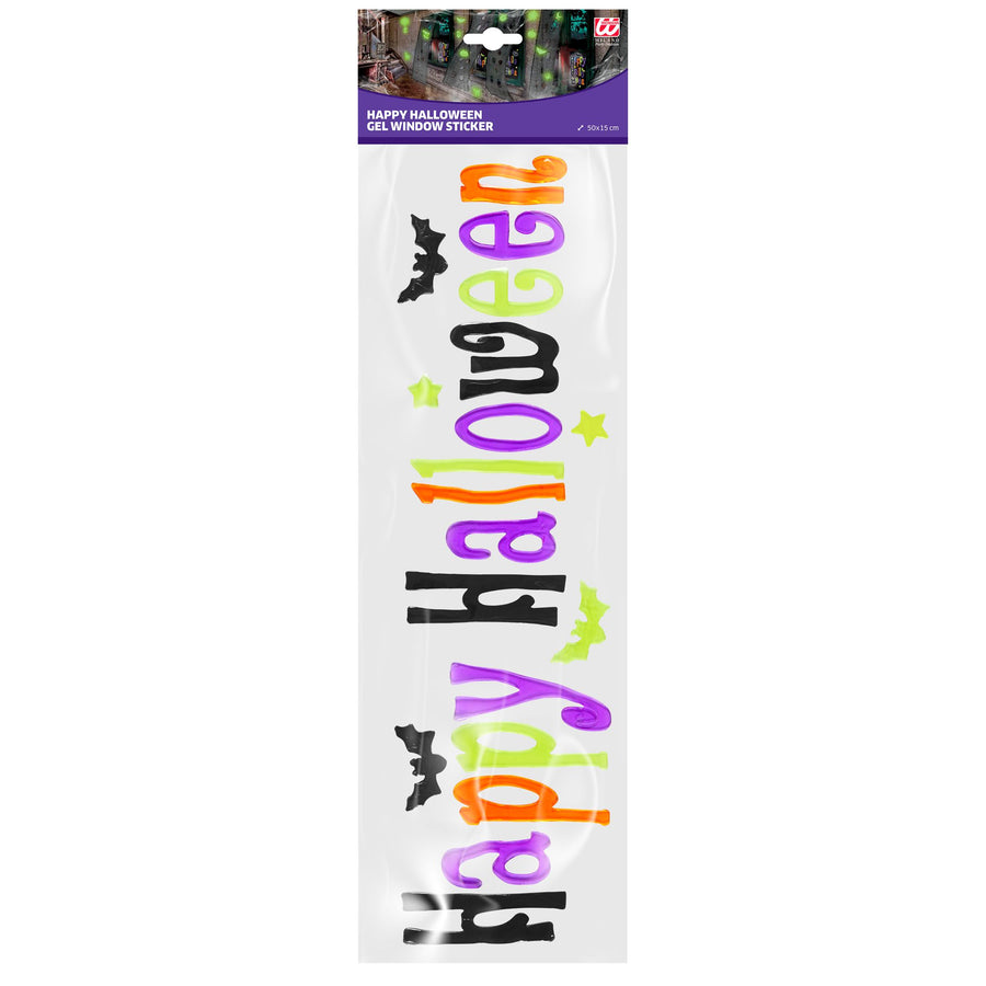 Halloween Gel-Fensterbilder 50 x 15 cm von Widmann – Detailansicht