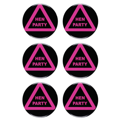 "Set von 6 BROSCHE JUNGESELLEN PARTY"