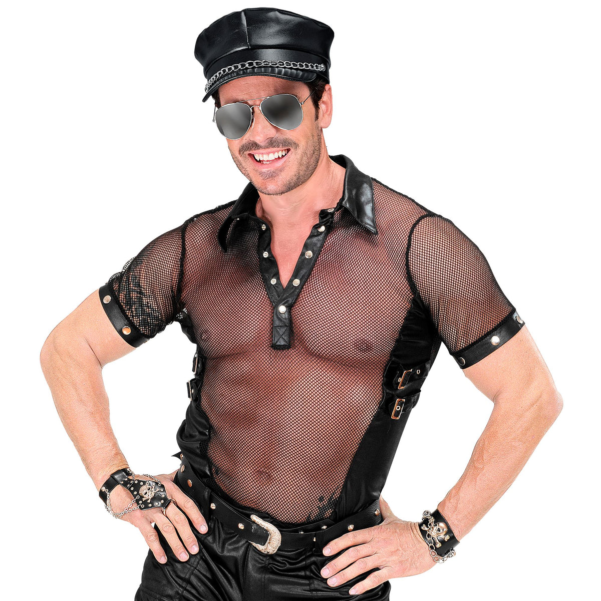 "ROCKER T-SHIRT" Kunstleder