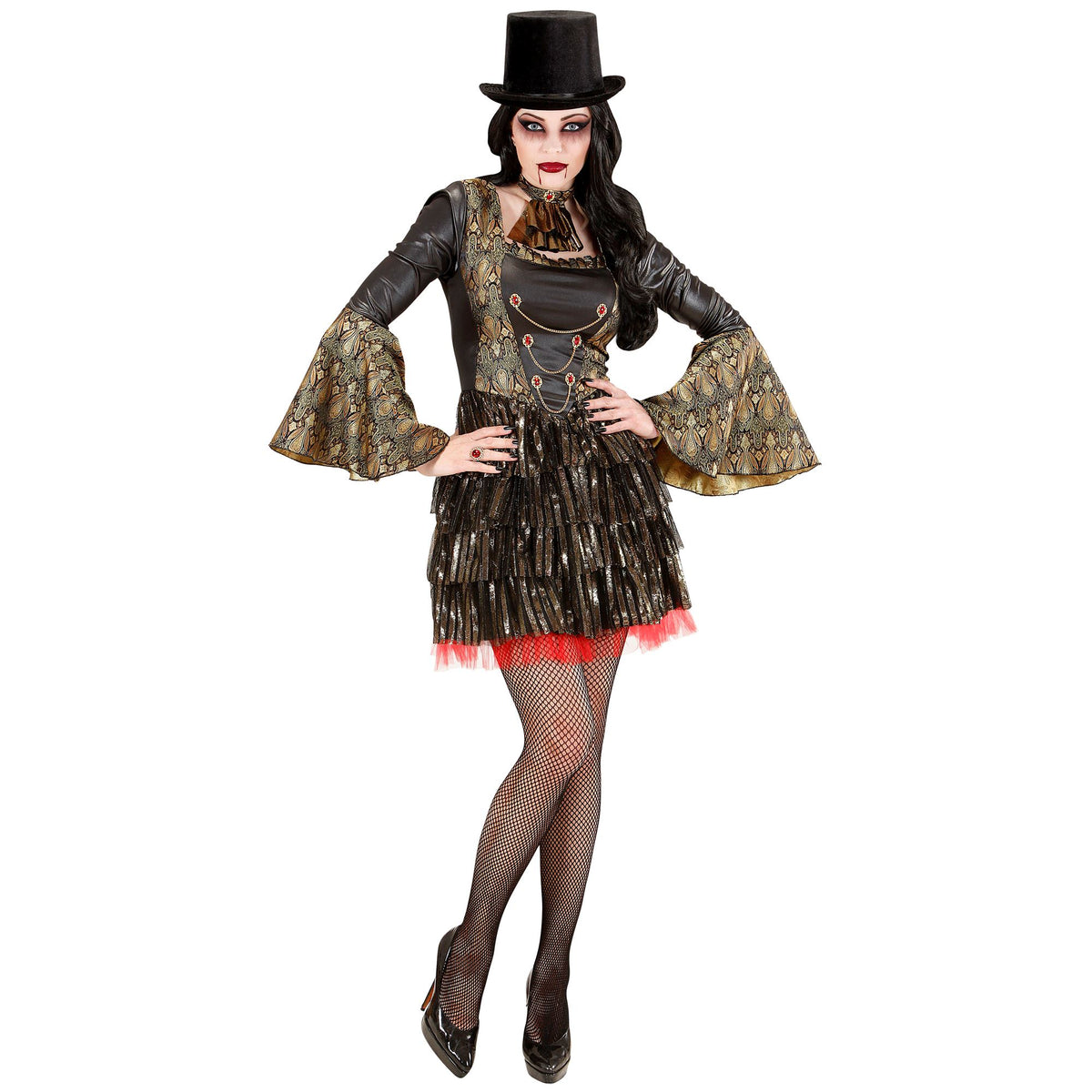 "GOTISCHE VAMPIRIN" (Kleid, Jabot)