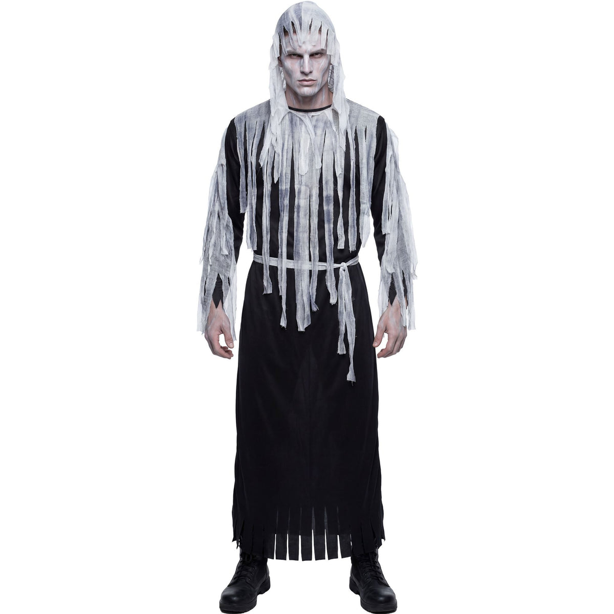 "DÄMON" (Robe mit Kapuze, Gürtel)