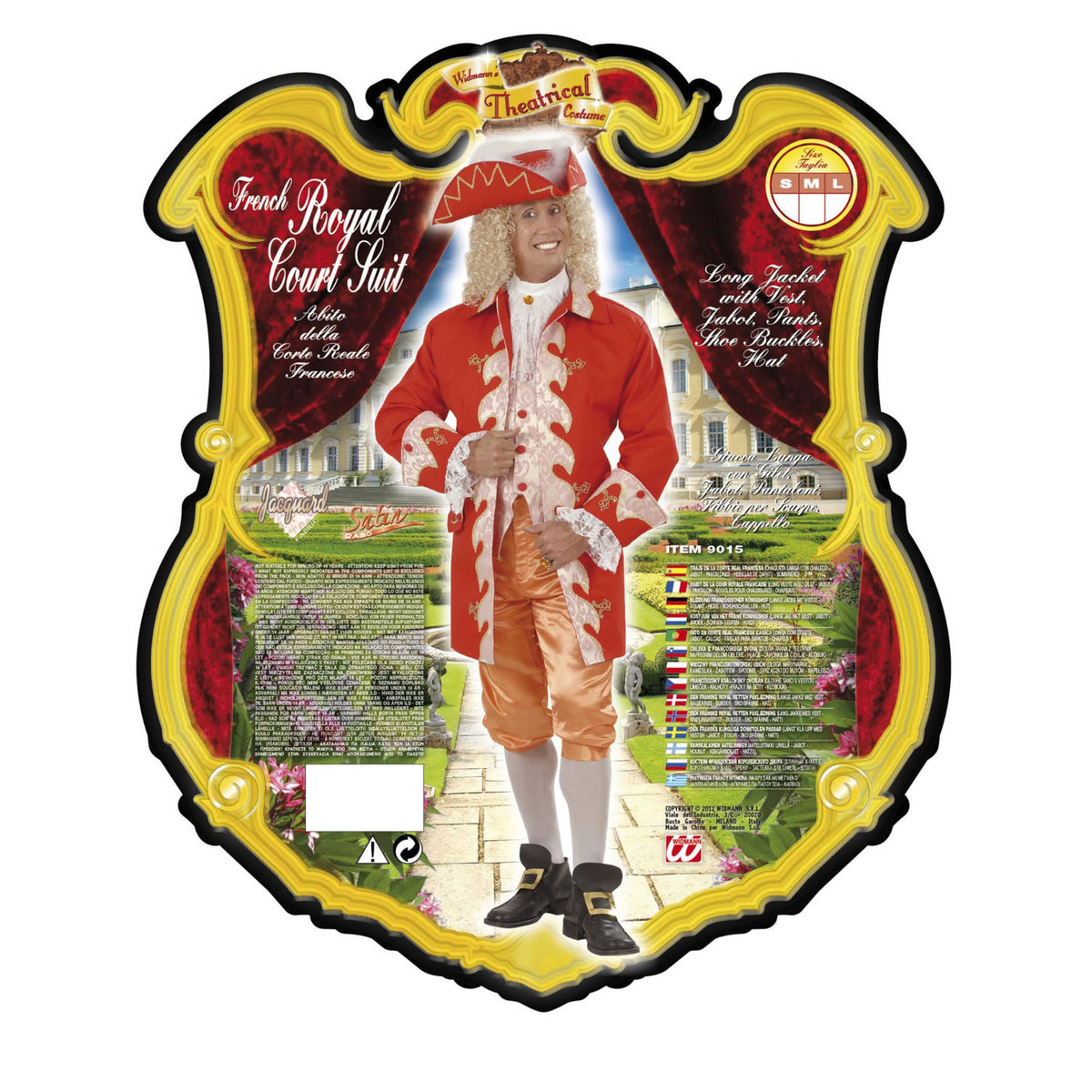 "ANZUG DES FRANZÖSISCHEN KÖNIGSHOFS DES 19. JH." (lange Jacke mit Weste, Jabot, Hose, Schuhschnallen, Hut)