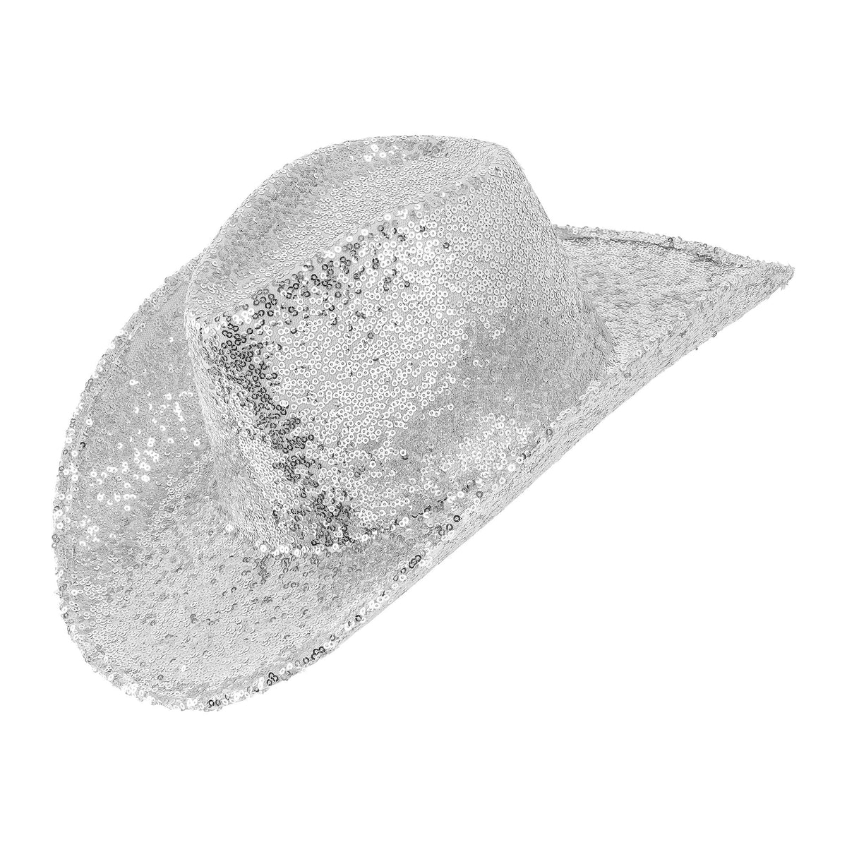 "SILBERNER PAILLETTEN COWBOY HUT"