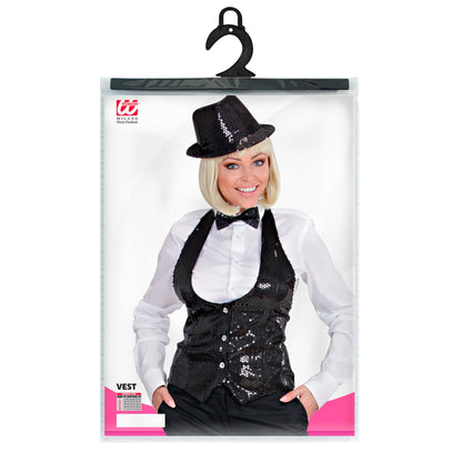 "PAILLETTENWESTE SCHWARZ" für Damen