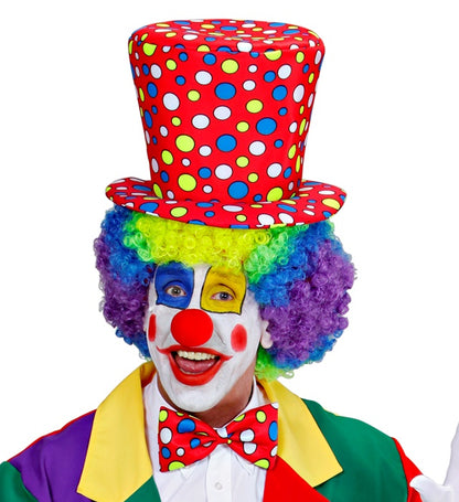 "ZYLINDERHUT UND FLIEGE CLOWN" rot - Erwachsenengröße