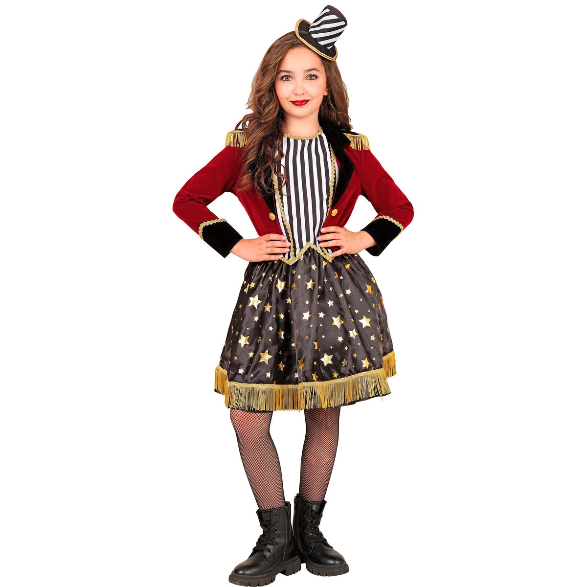 "ZIRKUS DIREKTORIN" (Kleid mit Tutu-Unterrock, Jacke, Minihut)