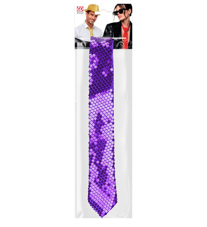 "PAILLETTENKRAWATTE VIOLETT"