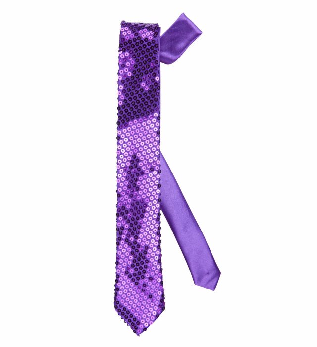 "PAILLETTENKRAWATTE VIOLETT"