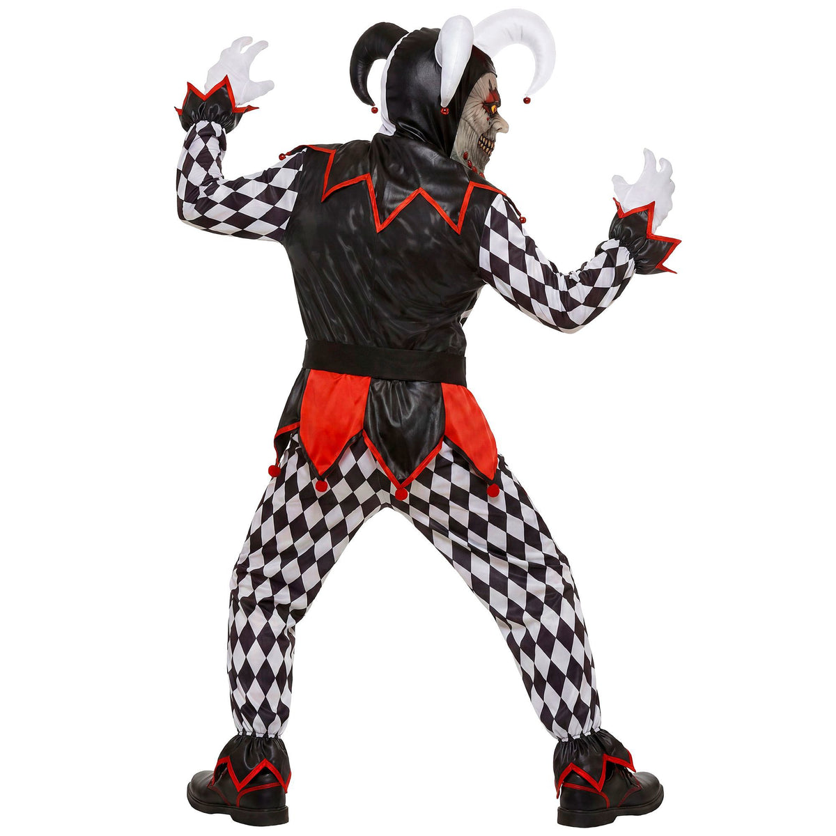 "BÖSER JESTER" (Oberteil, Hose, Gürtel, Maske, Hut)