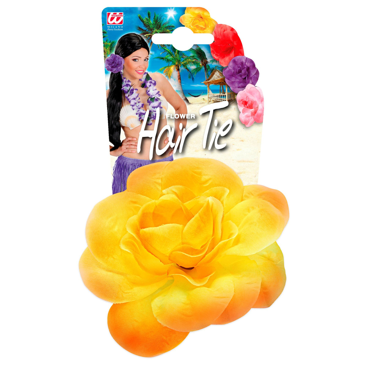 "HAARGUMMI MIT GELBER BLUME"